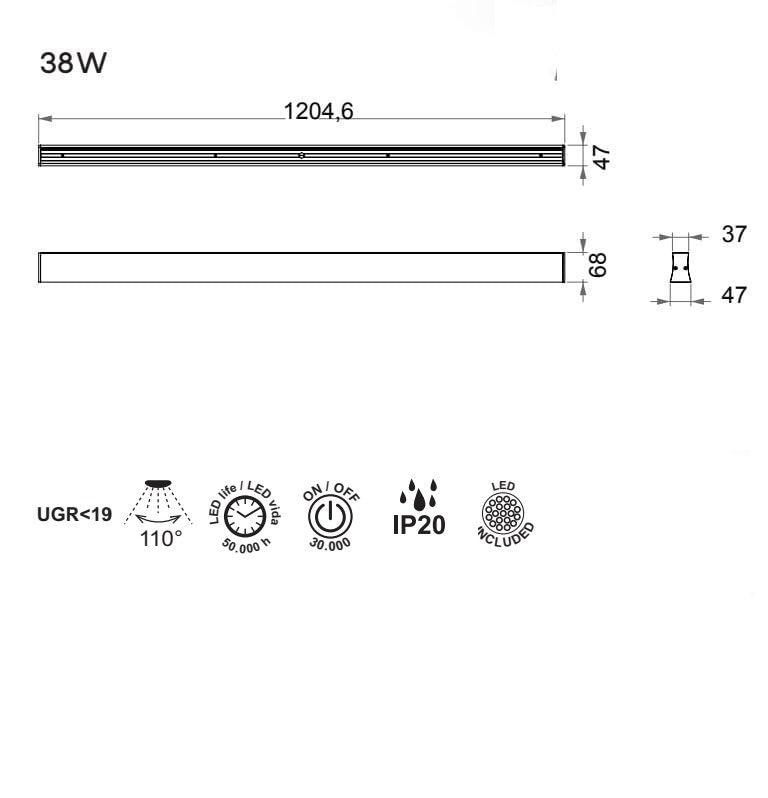 Plafoniera MATEKO BLACK