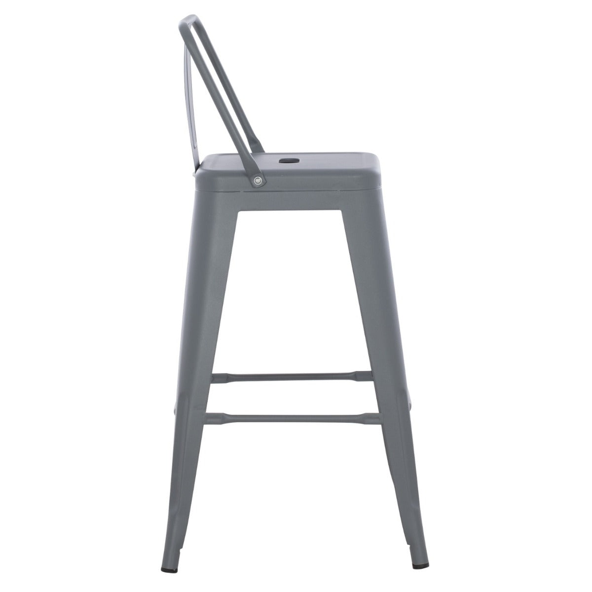 Scaun de bar MEDIUM MATT GREY H67 CM