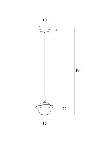 Lampă Suspendată MEZOR WHITE