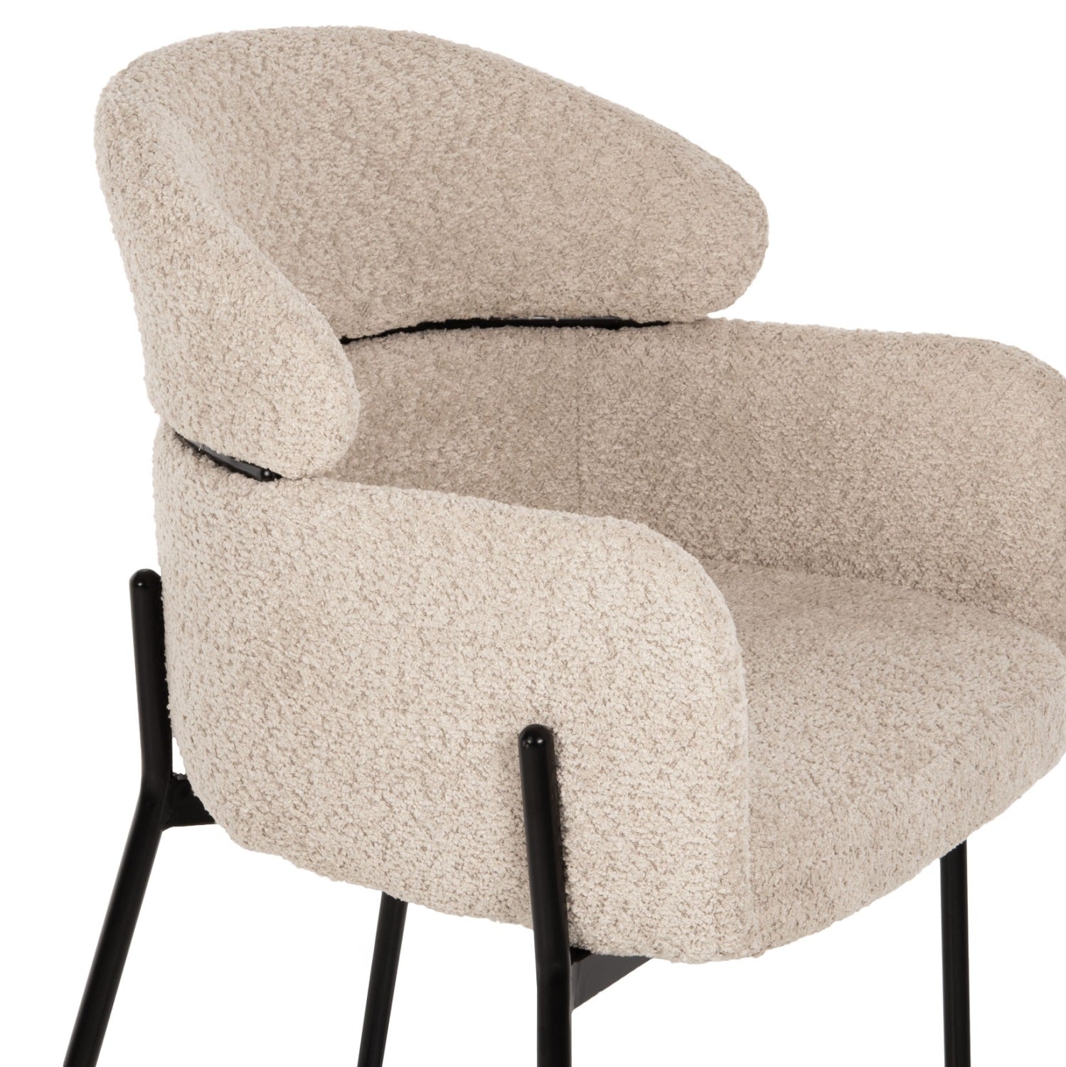 Scaun de bar MILEO BOUCLE H65 CM