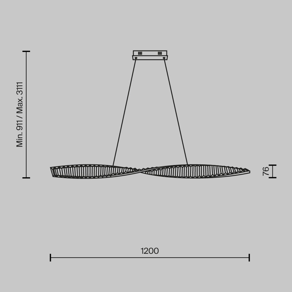 Lampa suspendata MILONA LINIAR 120CM