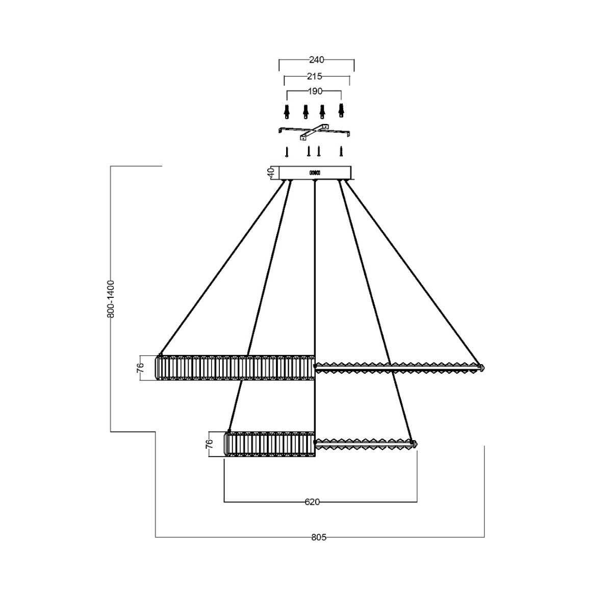 Lampa suspendata MILONA DUO