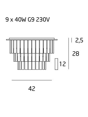 Plafoniera MONIQ Ø 42 cm