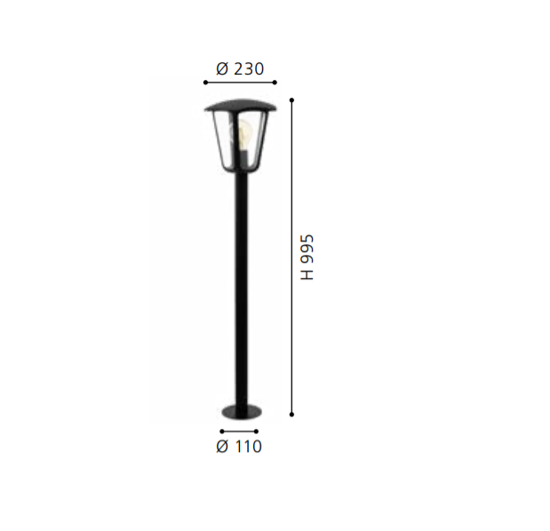 Lampa stativa de exterior MONREALE