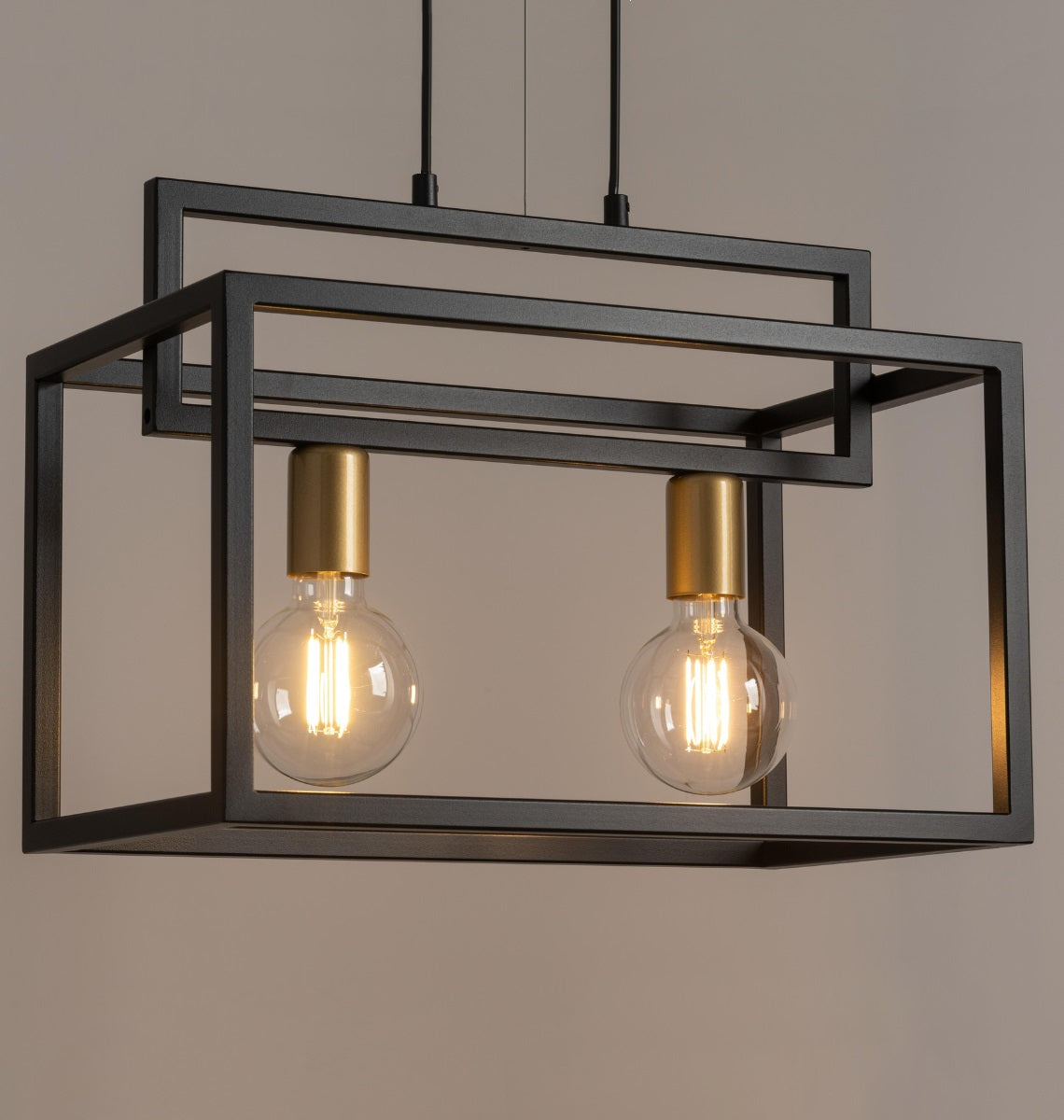 Lampa suspendata MONTANA L2-Negru / Gold