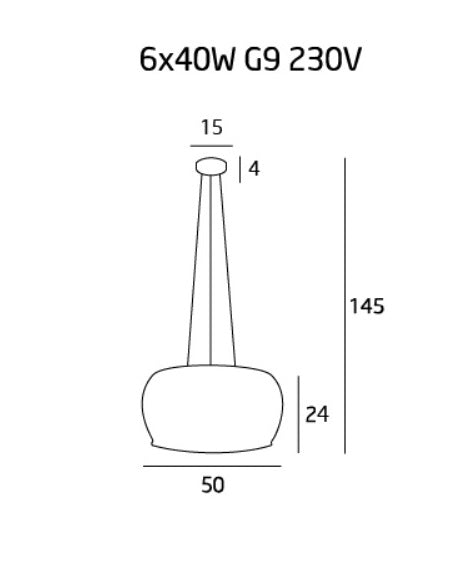 Lampa suspendata MOONS Ø 50 cm