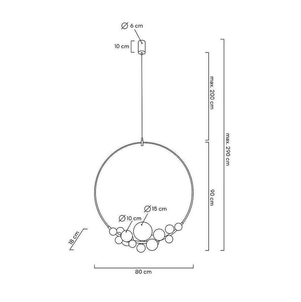 Lampa suspendata MOIRA 80CM