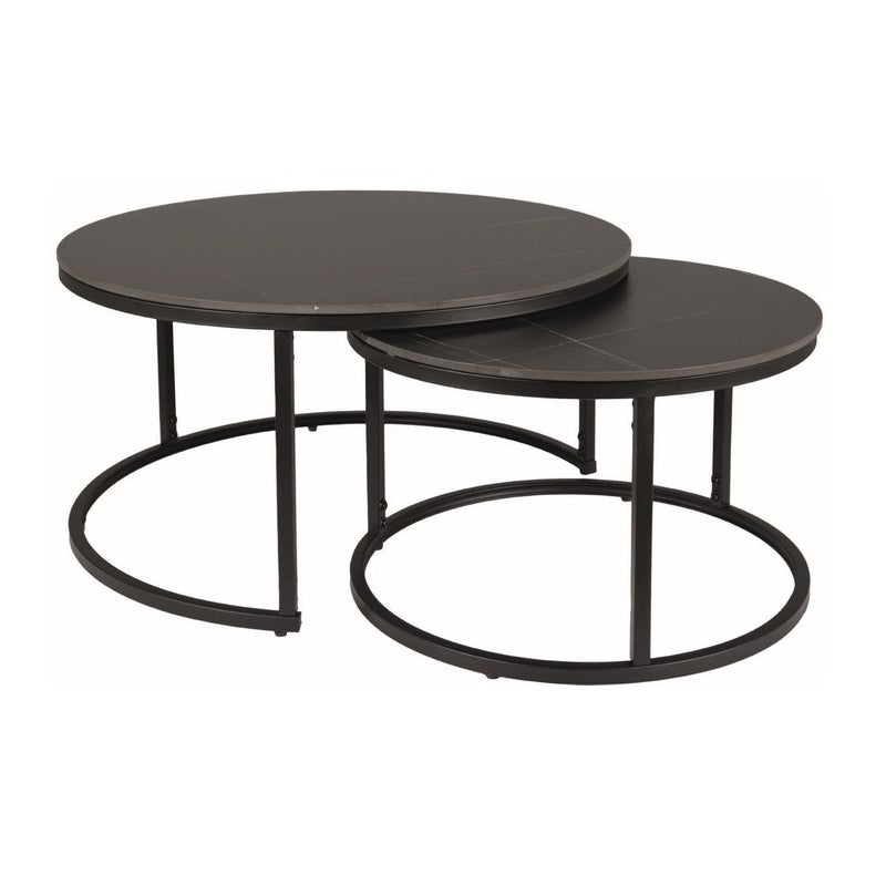 Set 2 masute de cafea NAVALY D Ø80/60 CM