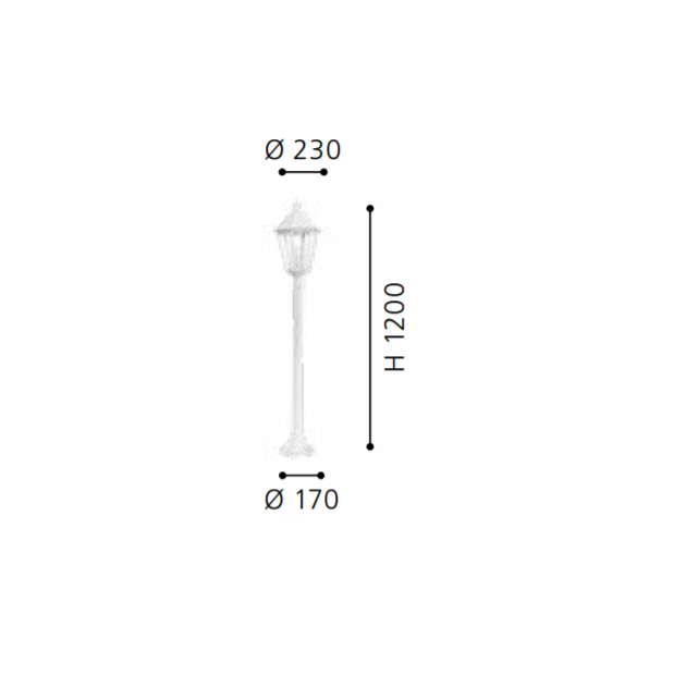 Lampa stativa de exterior NAVEDO 1 WHITE