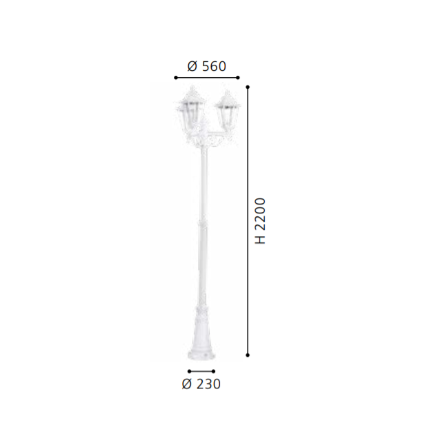Lampa stativa de exterior NAVEDO 3 WHITE