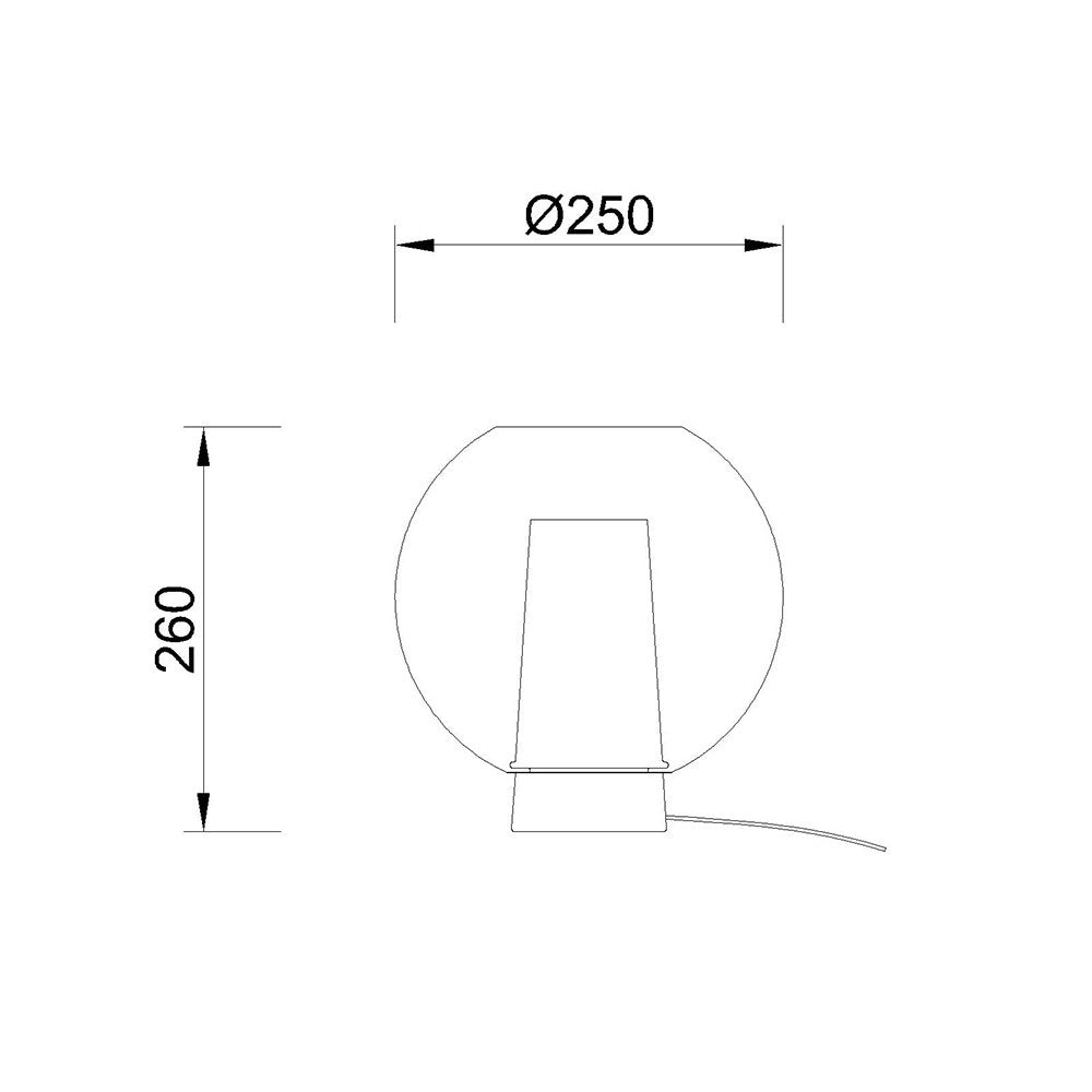 Veioza NORMAD ROUND BLACK