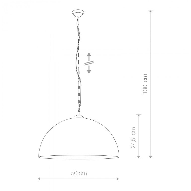 Lampă suspendată HEMISFER L RUST