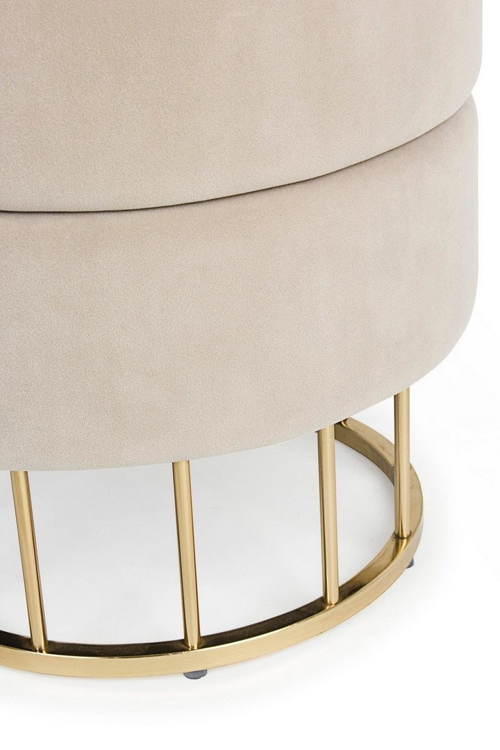 Taburet PAVLINA BEIGE Ø37 CM