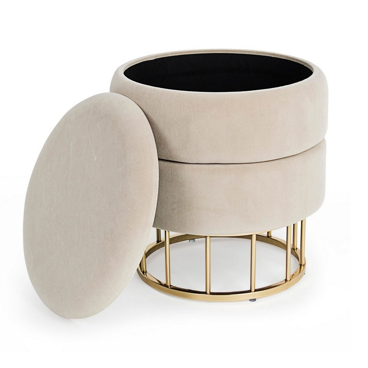 Taburet PAVLINA BEIGE Ø37 CM