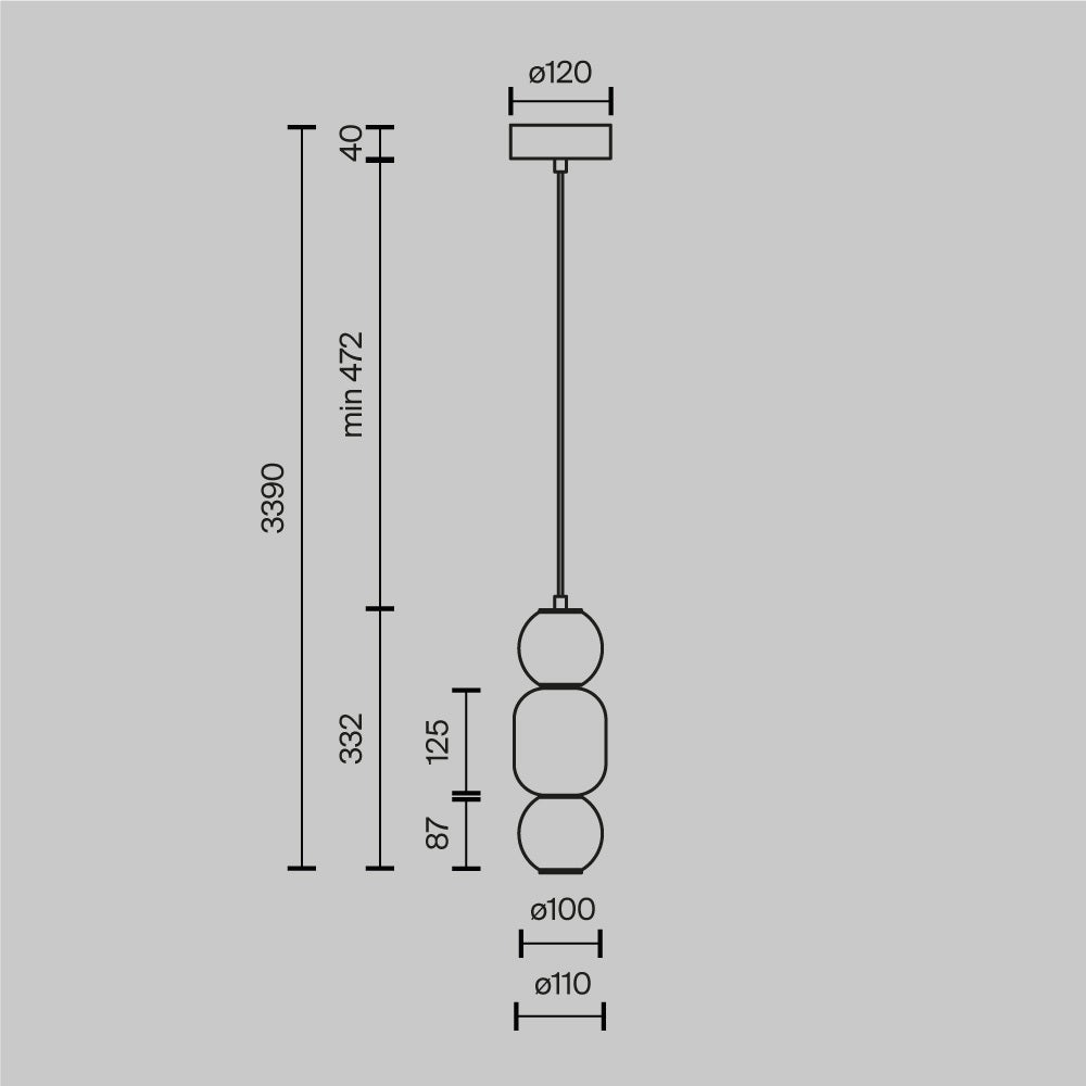 Lampa suspendata OSTROVAS