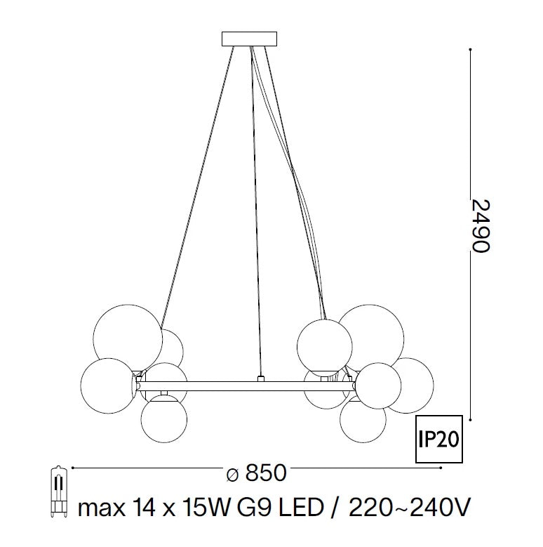Lampa suspendata OSVALD ROUND L14