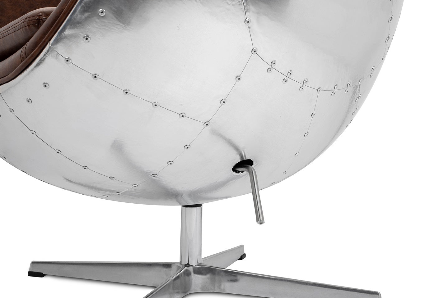 Fotoliu OVO CHROME - BROWN PU