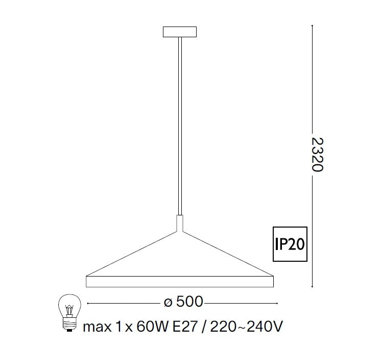 Lampa suspendata PALMIRO Ø 50 CM