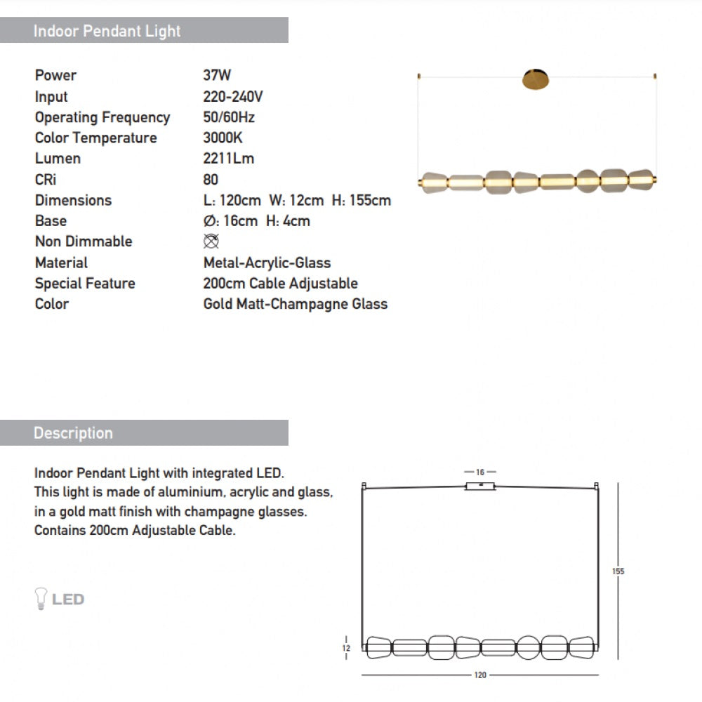 Lampa suspendata PASLO LINE
