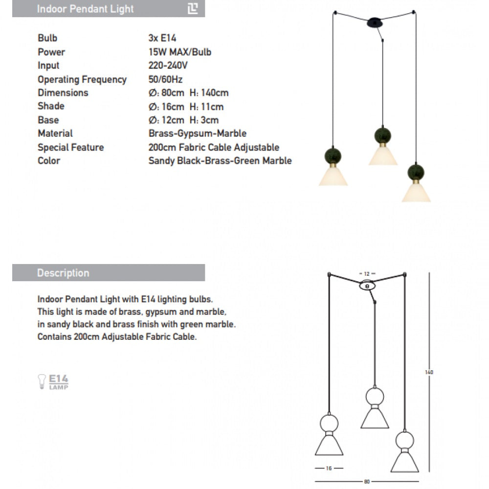 Lampa suspendata PAVALO