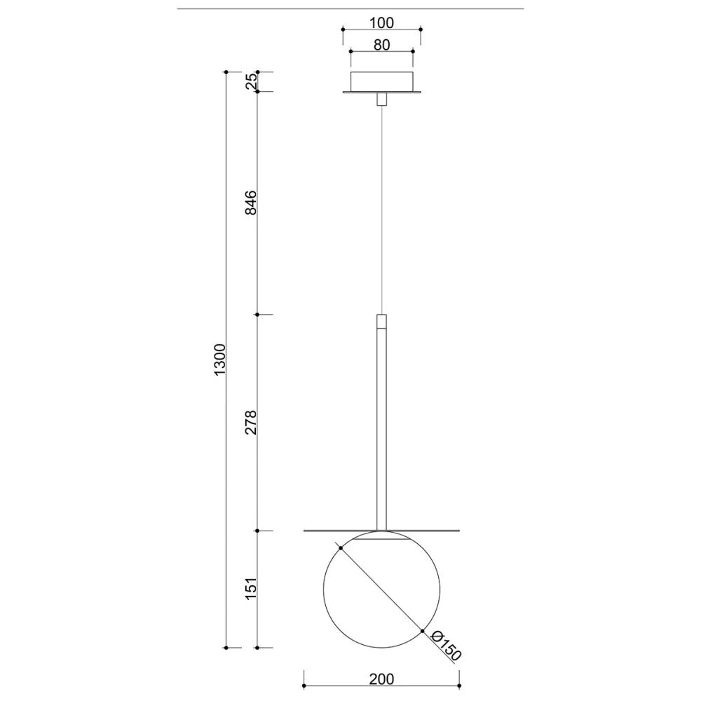 Lampă suspendată VARNEL B IP44 — Alb