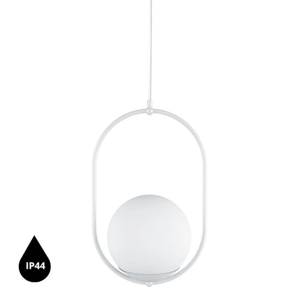 Lampă suspendată KAVEN B IP44 — Alb