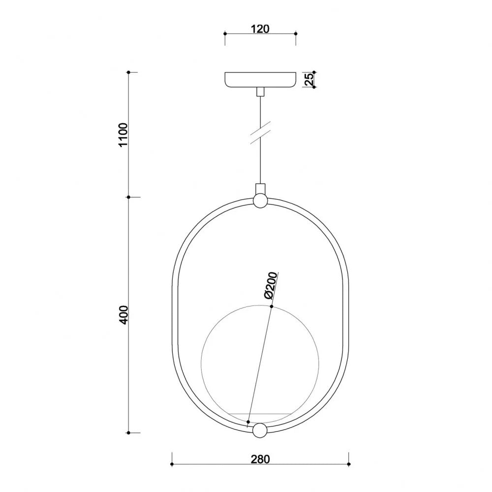 Lampă suspendată KAVEN B IP44 — Alb