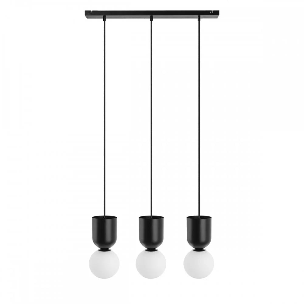 Lampă suspendată LUNVIK 3L — Negru