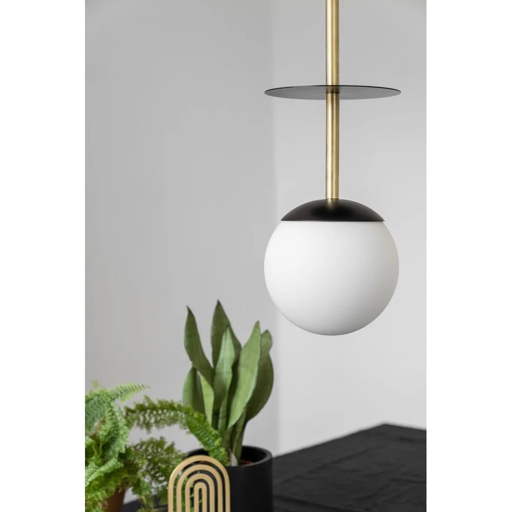 Lampă suspendată SOLVRA A — Negru / alamă