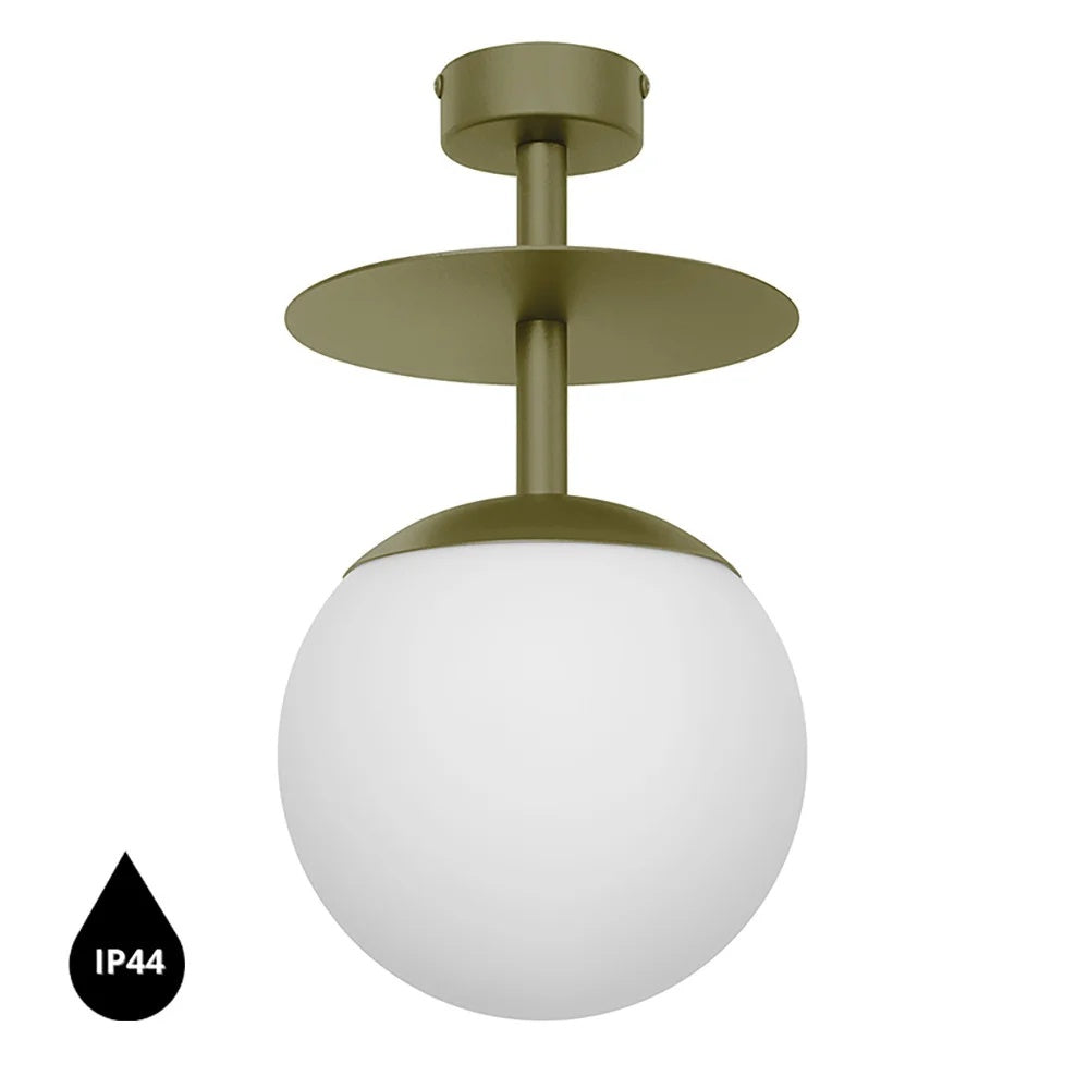 Plafonieră SOLVRA B IP44 — Verde