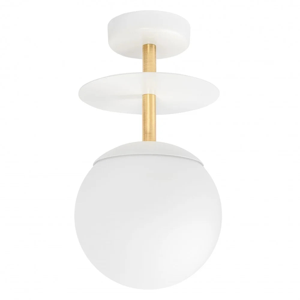 Plafonieră SOLVRA B — Alb / alamă