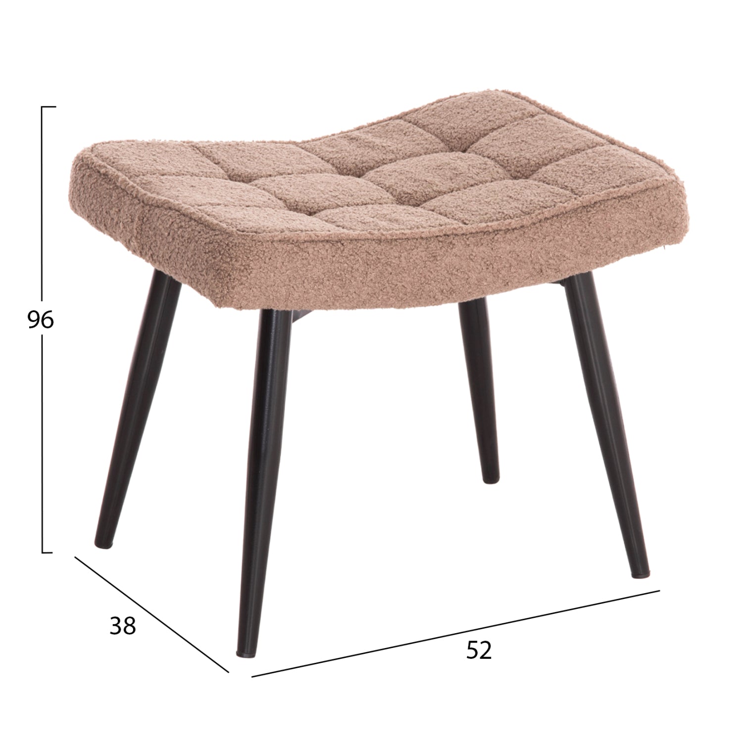 Fotoliu cu taburet CORONA BOUCLE