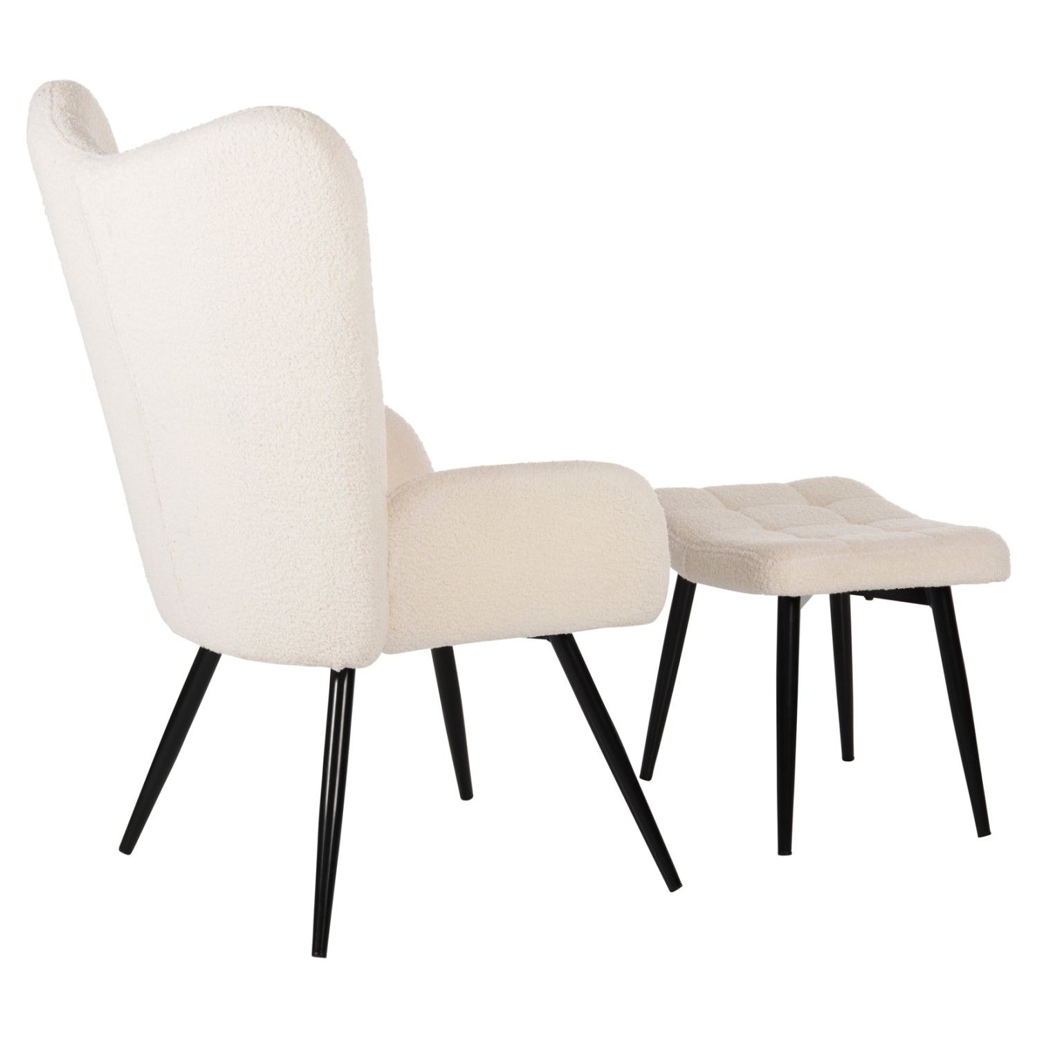 Fotoliu cu taburet CORONA BOUCLE