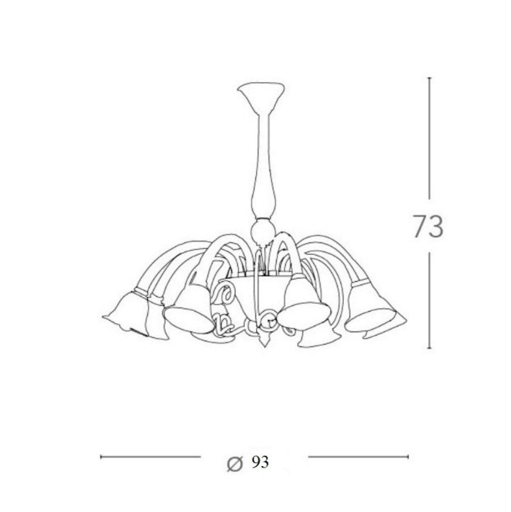 Lampă suspendată POSEIDON 8L