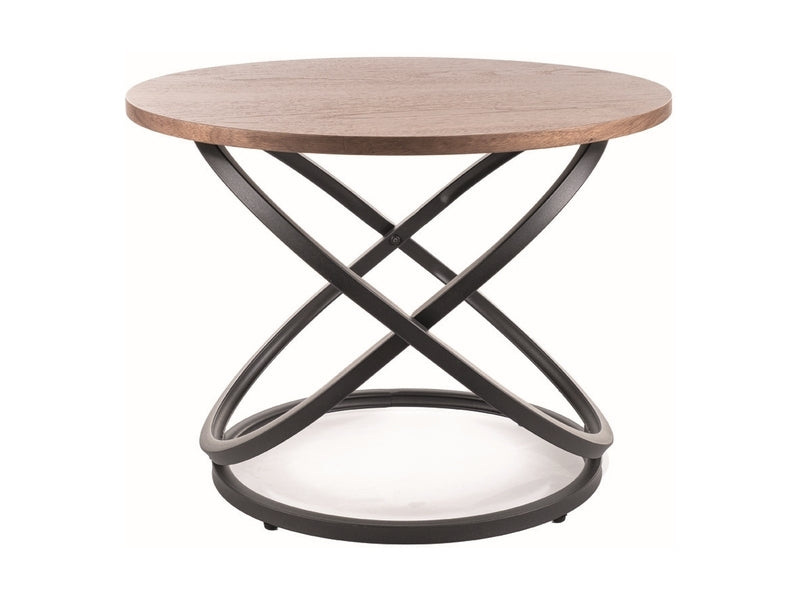 Masuta de cafea TARA BROWN/BLACK Ø60 x 45 CM
