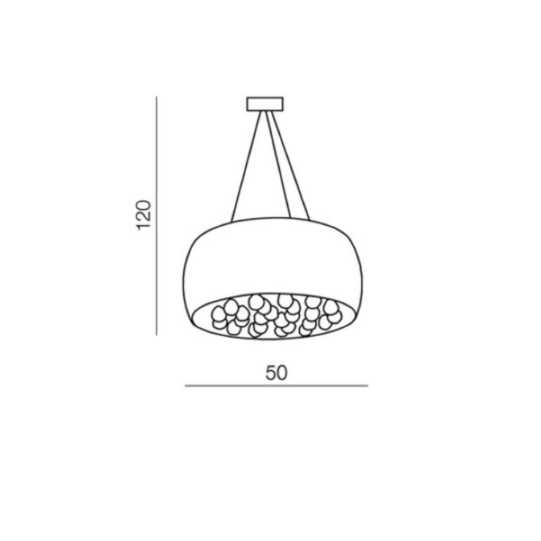 Lampă suspendată QUINCE Ø 50 cm