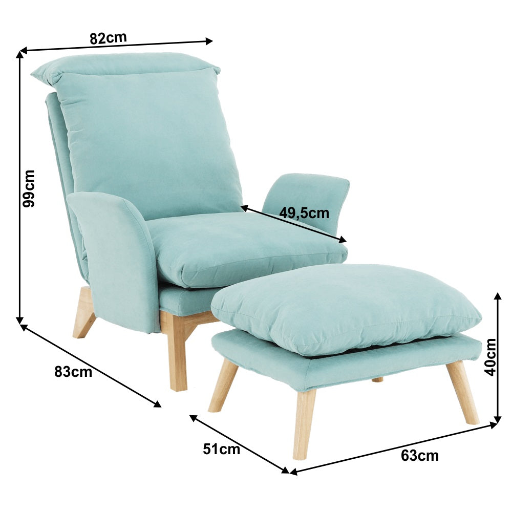 Fotoliu cu taburet QUISINE