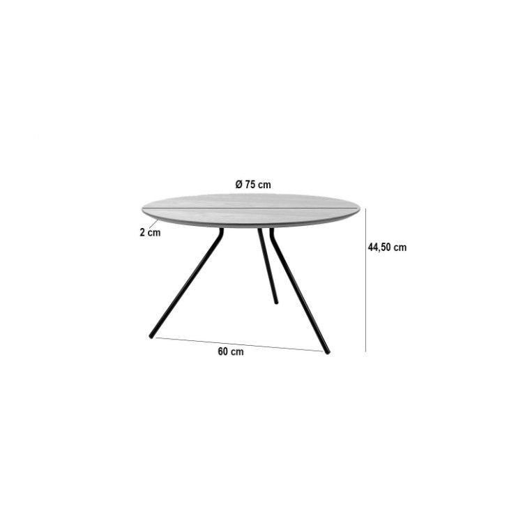 Masuta de cafea RALIO Ø75 x 44 CM