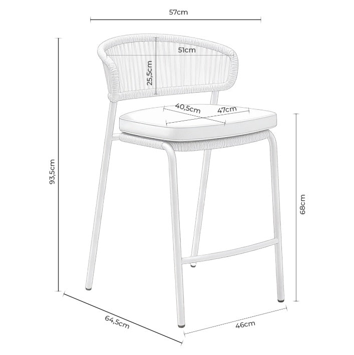 Scaun de bar RANDEL H68 CM
