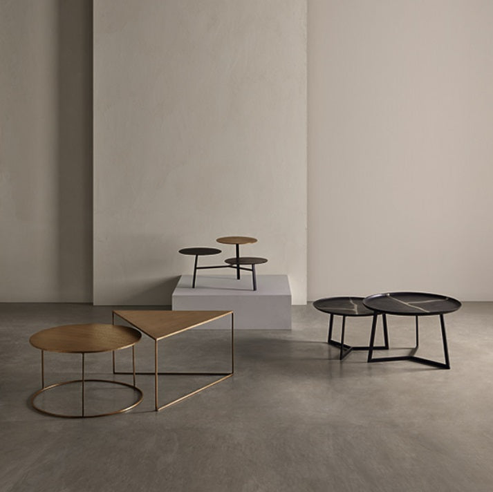 Set 2 masute de cafea RAPIL Ø70 x 40/85x73x45 CM