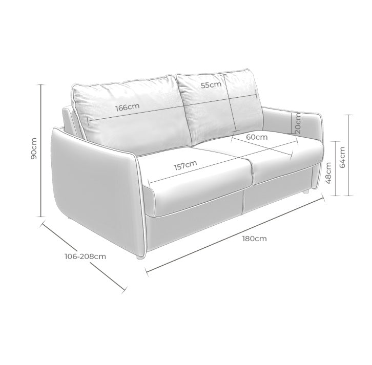 Canapea extensibila 2 locuri REICO 180 CM