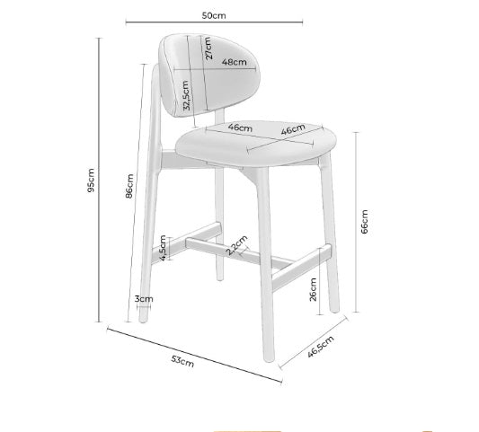 Scaun de bar RENTA H66 CM