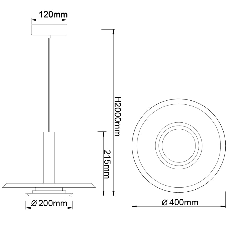Lampa suspendata REZA Ø40 CM