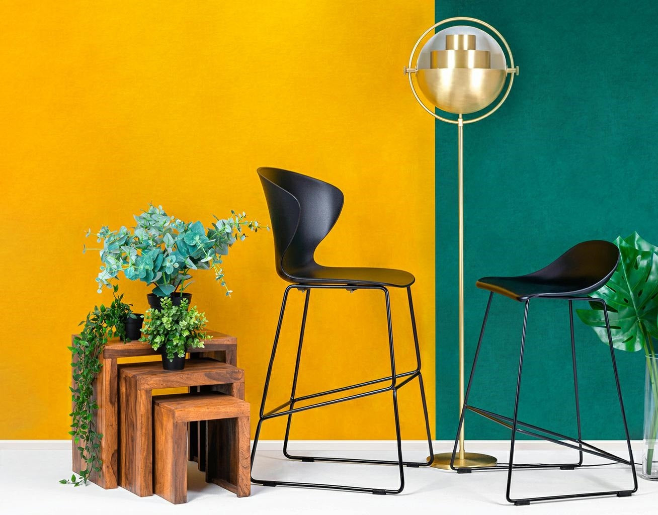 Scaun de bar ROLAND BLACK H76 CM