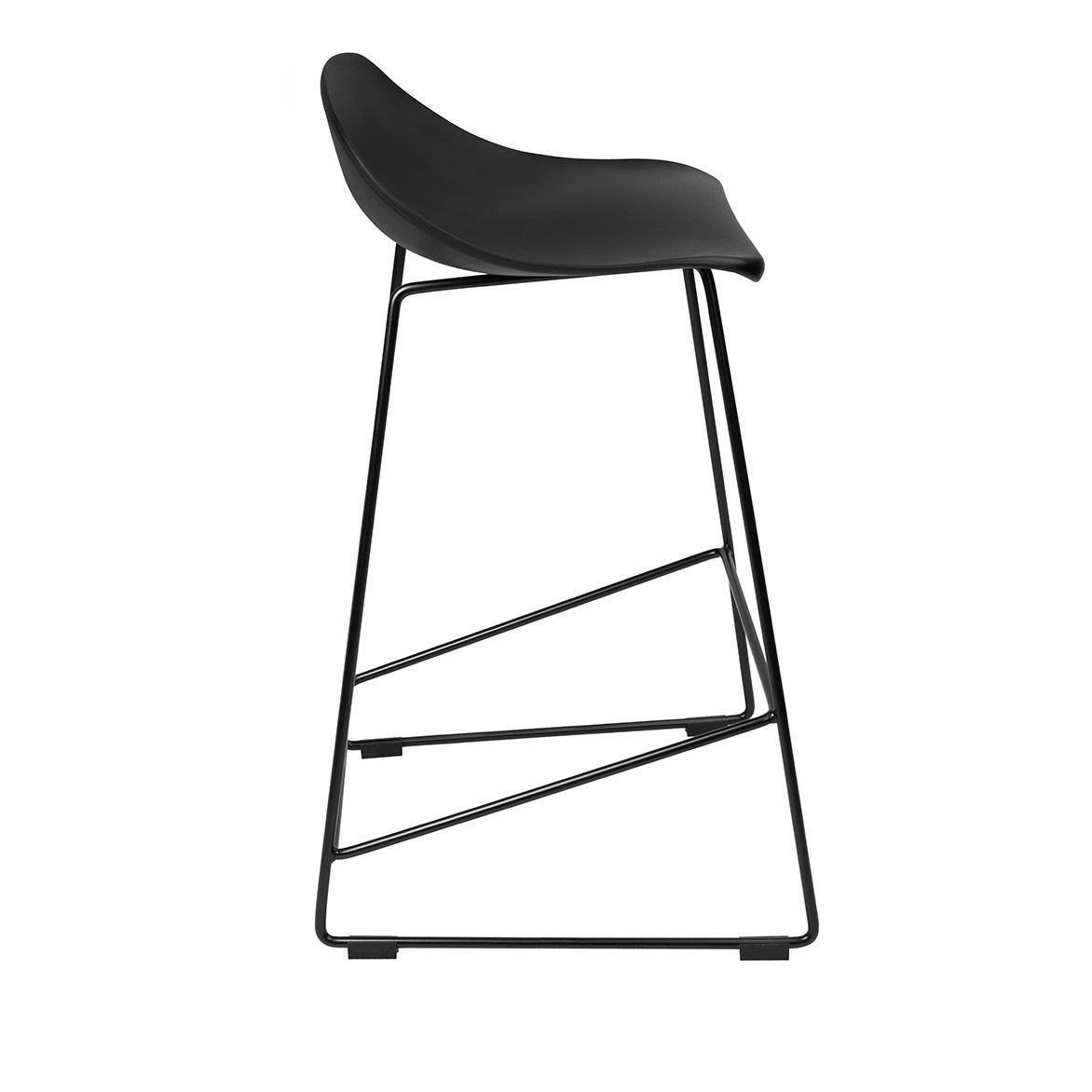 Scaun de bar ROLAND BLACK H76 CM