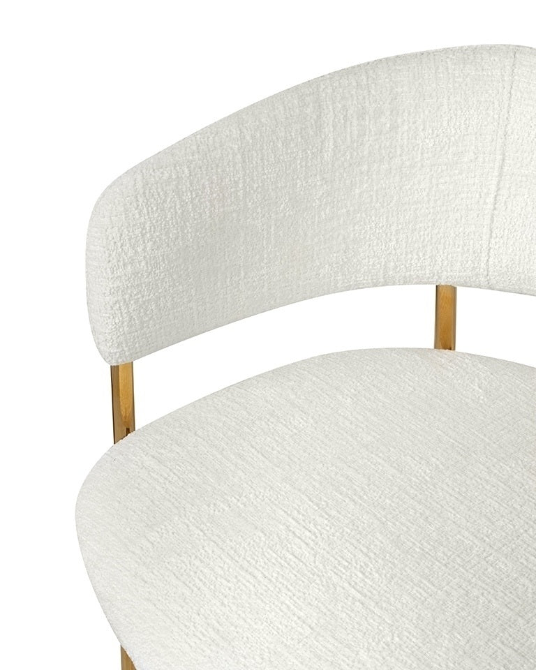 Scaun de bar RUXURY WHITE TEX H65 CM