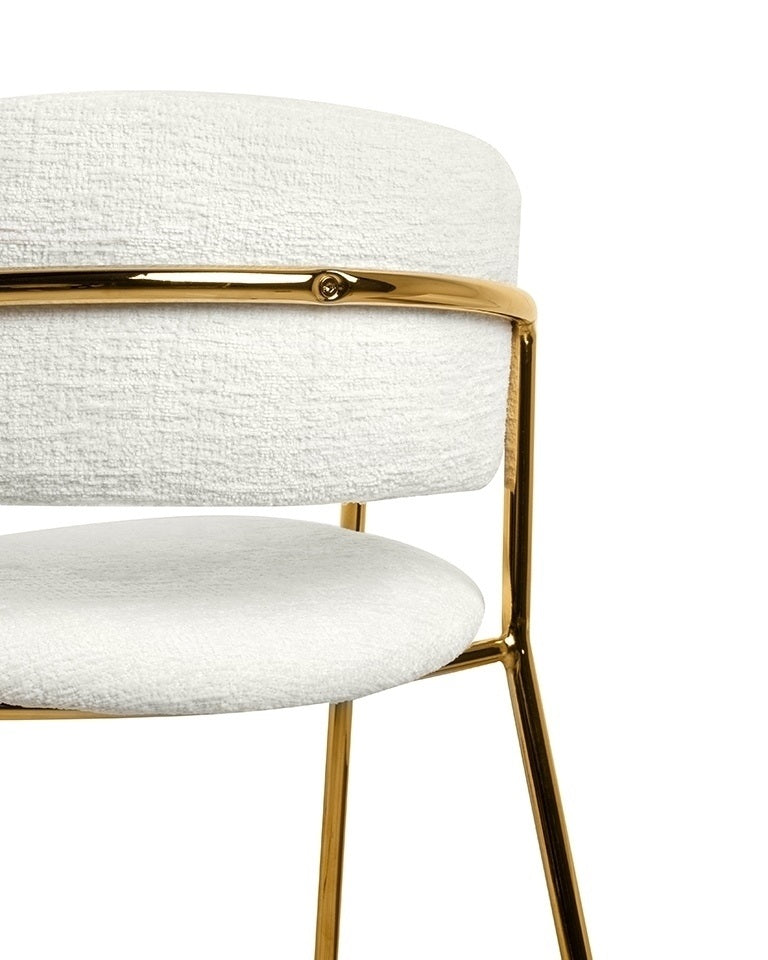 Scaun de bar RUXURY WHITE TEX H65 CM