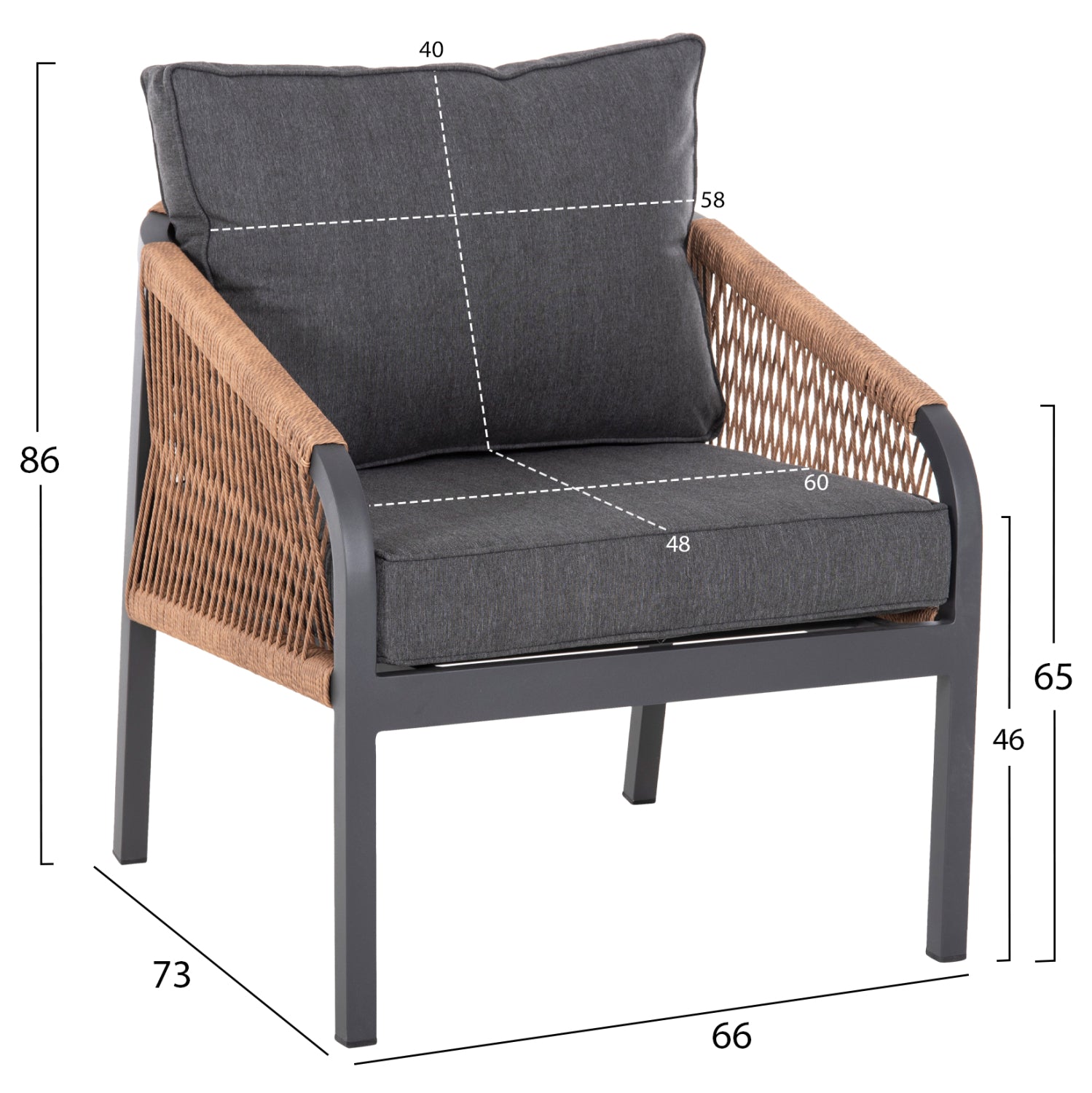 Set pentru exterior POLKA ANTHRACITE