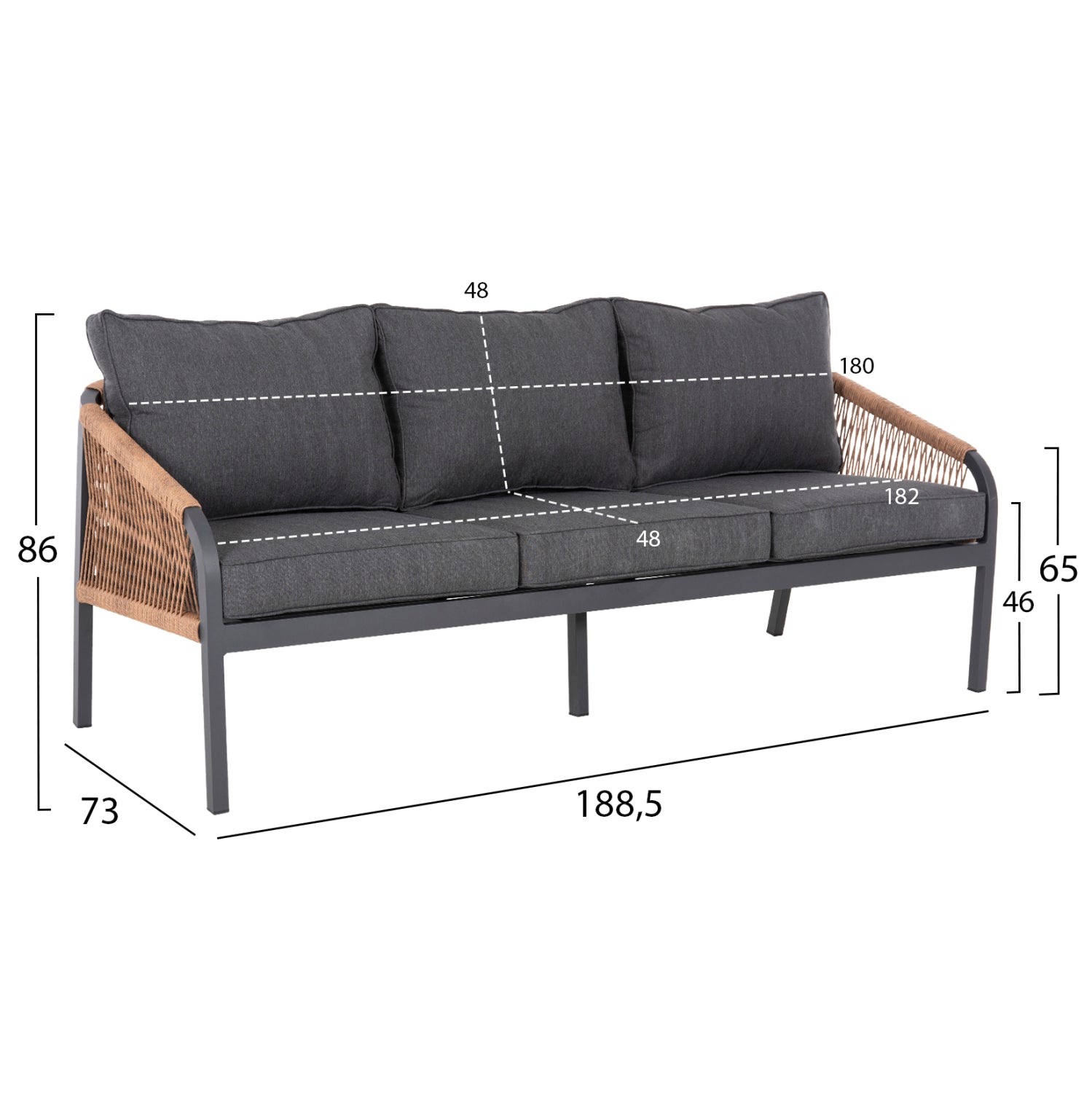Set pentru exterior POLKA ANTHRACITE