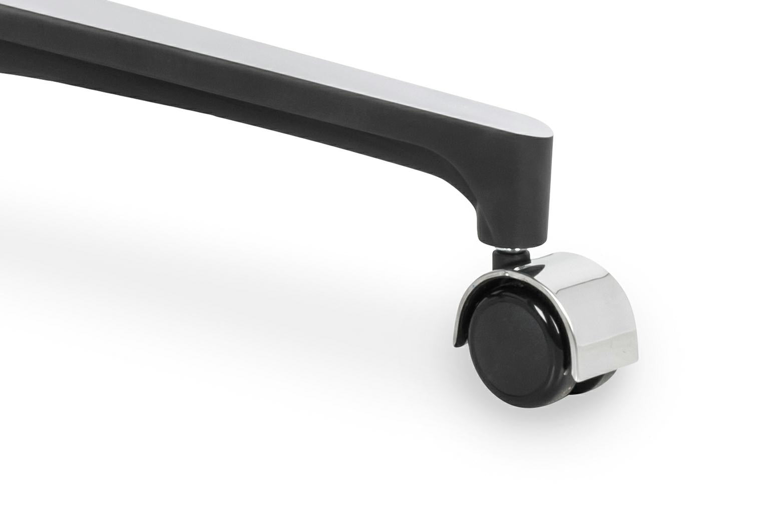 Scaun de birou LOUNGE negru - placaj de trandafir